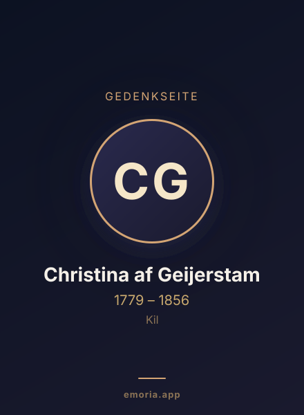 Gedenkportrait von Christina af Geijerstam