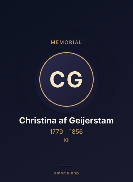 Memorial portrait of Christina af Geijerstam