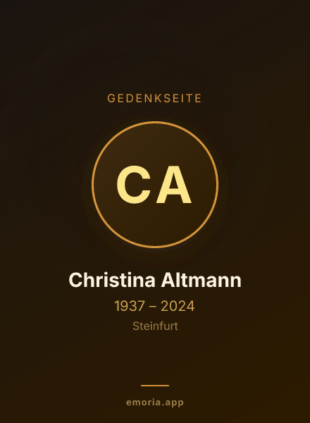 Gedenkportrait von Christina Altmann