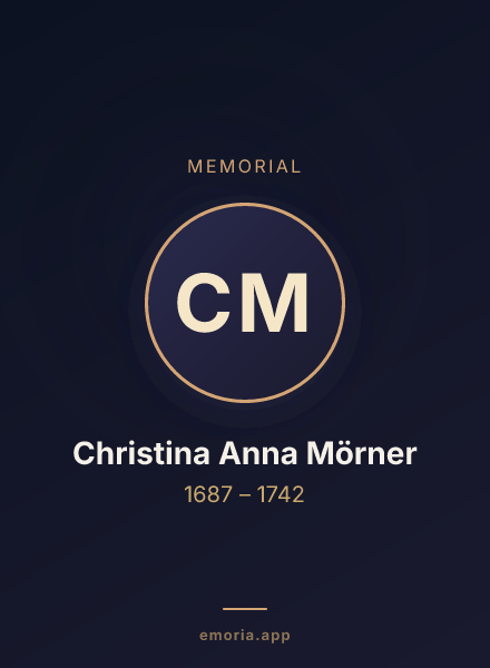 Memorial portrait of Christina Anna Mörner