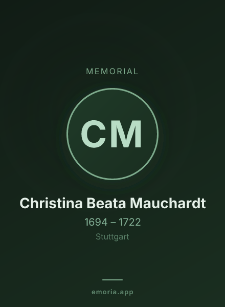 Memorial portrait of Christina Beata Mauchardt