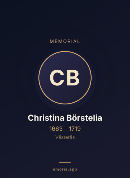 Memorial portrait of Christina Börstelia