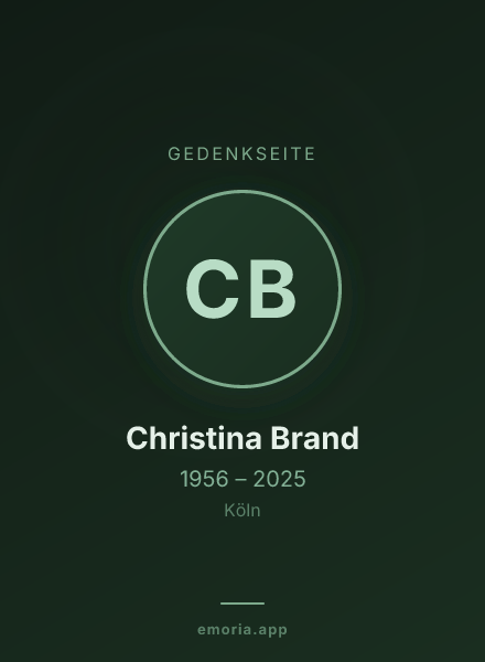 Gedenkportrait von Christina Brand