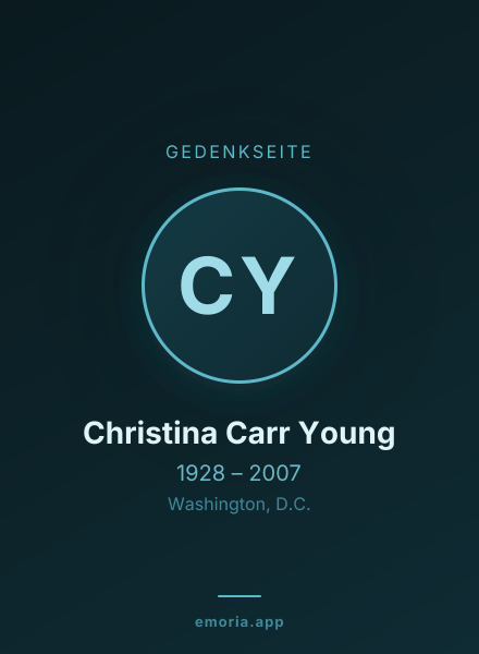 Gedenkportrait von Christina Carr Young