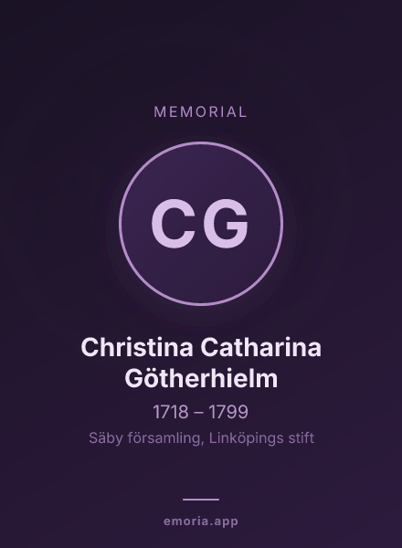 Memorial portrait of Christina Catharina Götherhielm