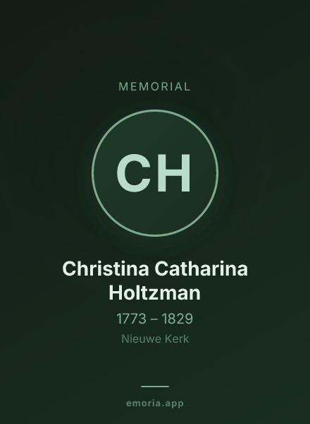 Memorial portrait of Christina Catharina Holtzman