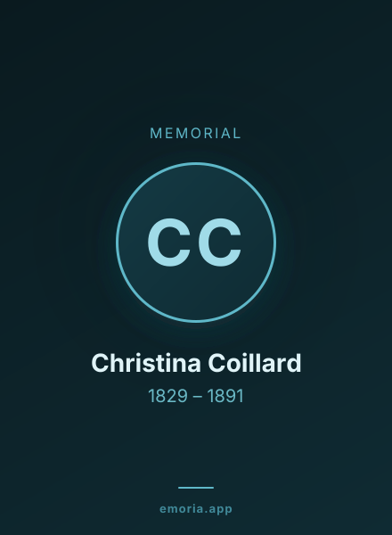 Memorial portrait of Christina Coillard