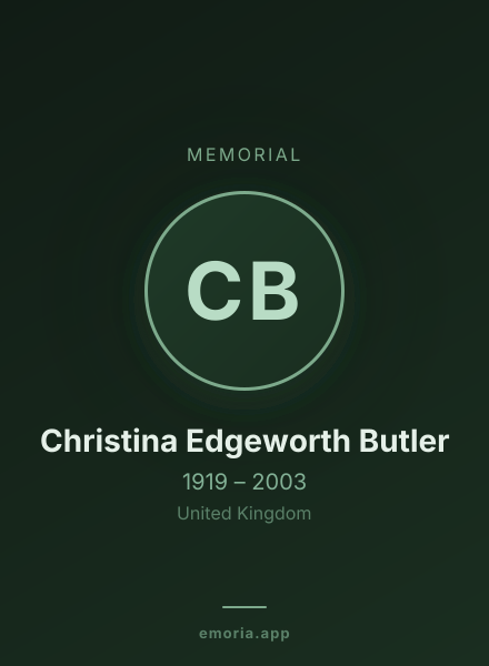 Memorial portrait of Christina Edgeworth Butler