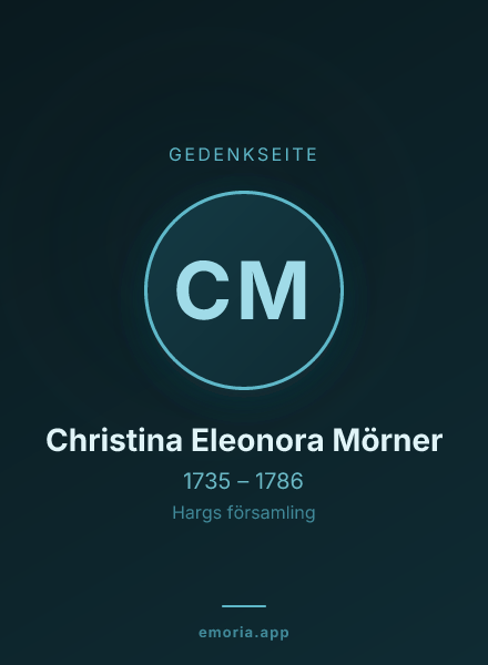 Gedenkportrait von Christina Eleonora Mörner