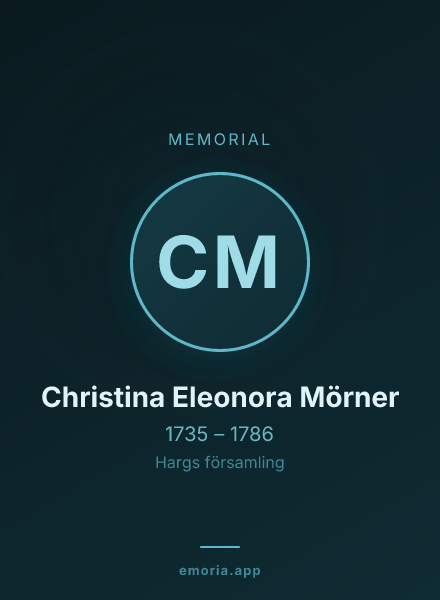 Memorial portrait of Christina Eleonora Mörner