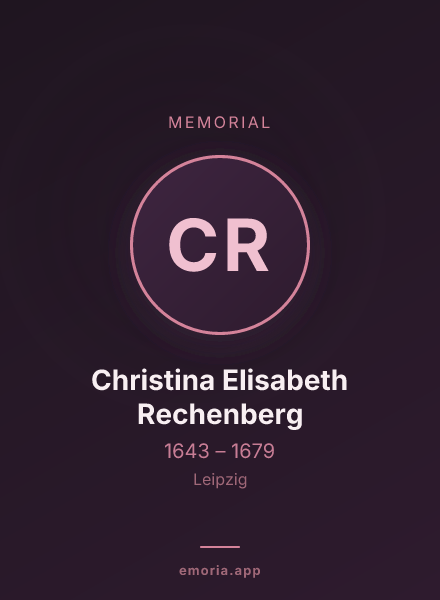 Memorial portrait of Christina Elisabeth Rechenberg
