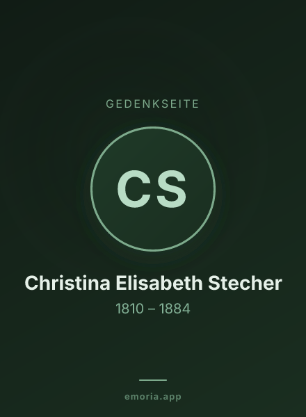 Gedenkportrait von Christina Elisabeth Stecher