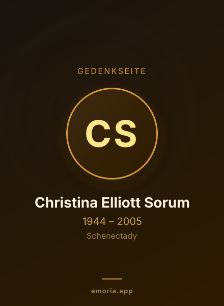 Gedenkportrait von Christina Elliott Sorum