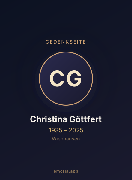 Gedenkportrait von Christina Göttfert