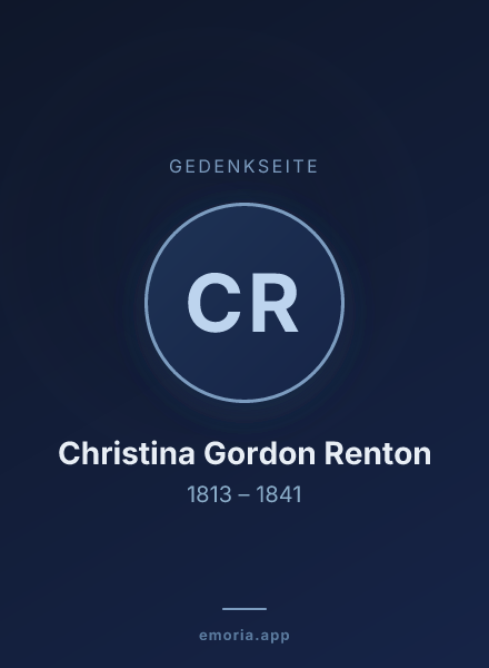 Gedenkportrait von Christina Gordon Renton