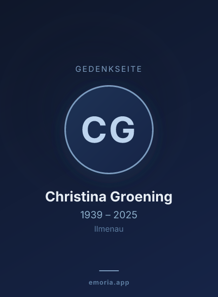 Gedenkportrait von Christina Groening
