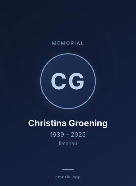 Memorial portrait of Christina Groening