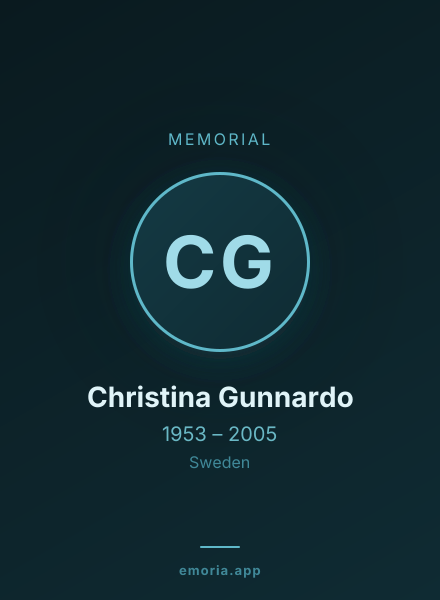 Memorial portrait of Christina Gunnardo