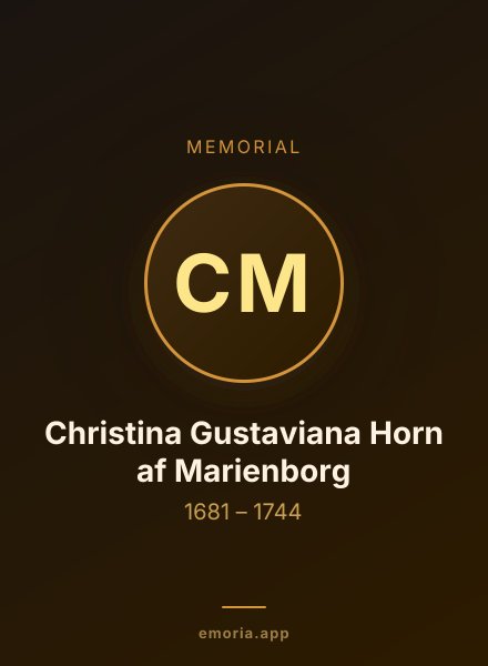 Memorial portrait of Christina Gustaviana Horn af Marienborg