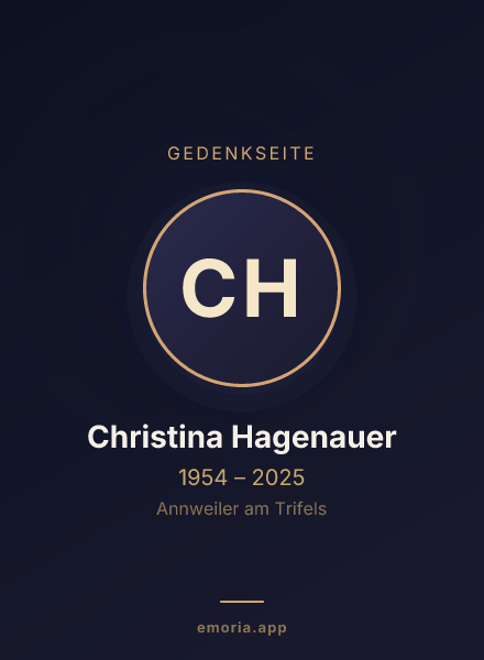 Gedenkportrait von Christina Hagenauer