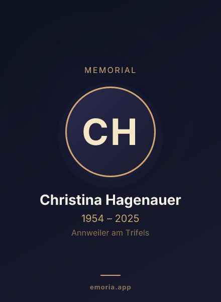 Memorial portrait of Christina Hagenauer