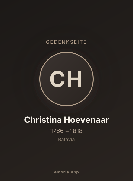 Gedenkportrait von Christina Hoevenaar