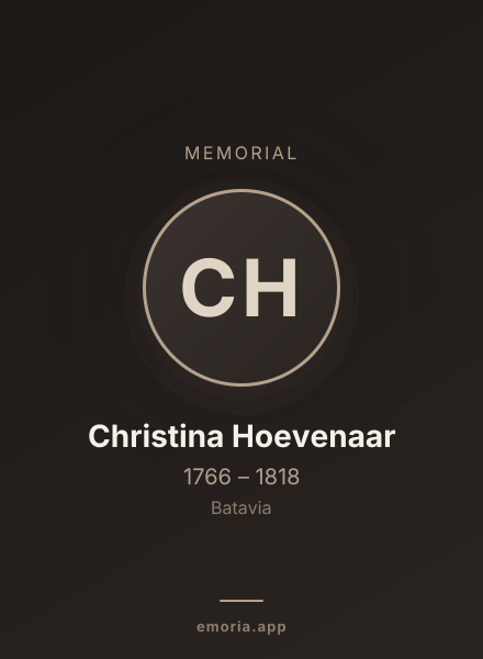 Memorial portrait of Christina Hoevenaar
