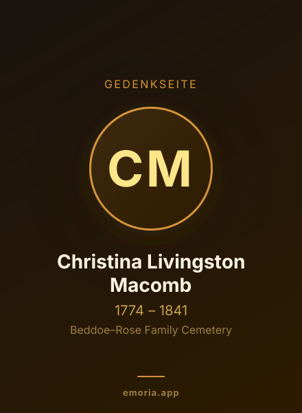 Gedenkportrait von Christina Livingston Macomb
