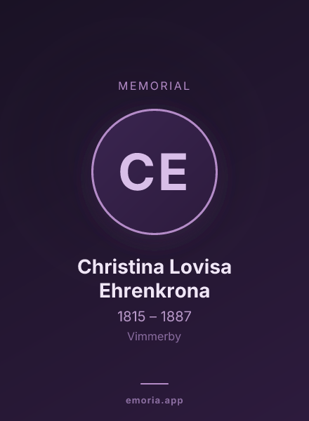 Memorial portrait of Christina Lovisa Ehrenkrona