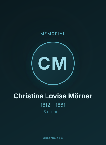 Memorial portrait of Christina Lovisa Mörner