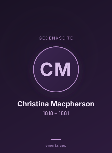Gedenkportrait von Christina Macpherson