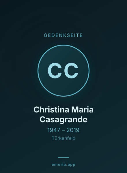 Gedenkportrait von Christina Maria Casagrande