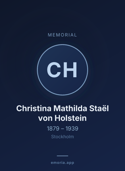 Memorial portrait of Christina Mathilda Staël von Holstein