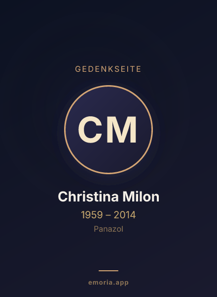Gedenkportrait von Christina Milon