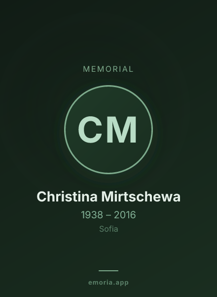 Memorial portrait of Christina Mirtschewa