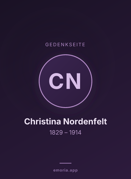 Gedenkportrait von Christina Nordenfelt