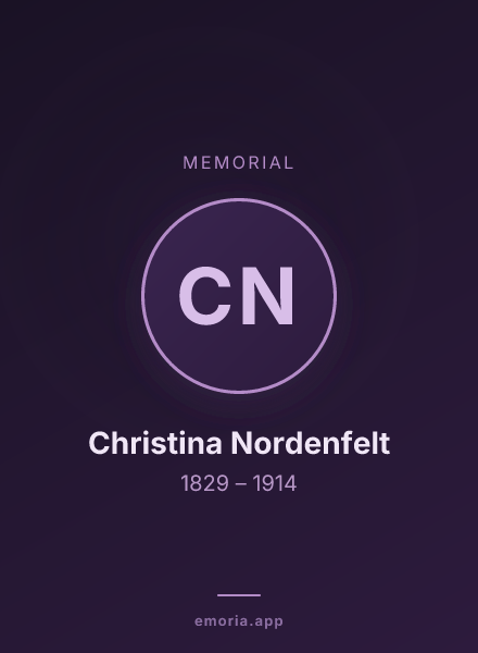 Memorial portrait of Christina Nordenfelt