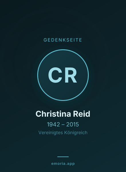 Gedenkportrait von Christina Reid