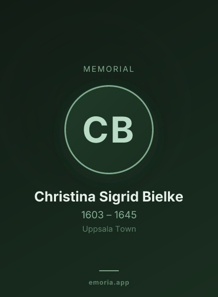 Memorial portrait of Christina Sigrid Bielke