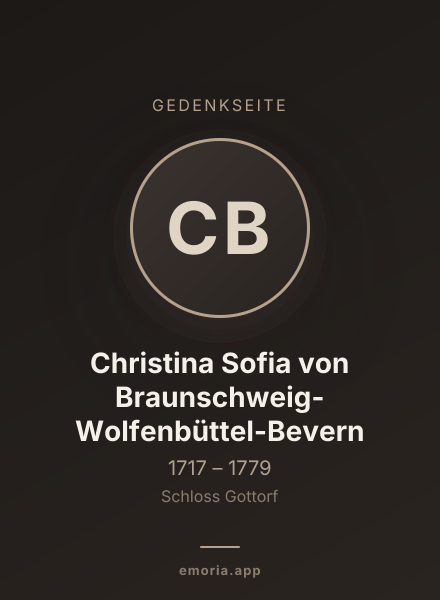 Gedenkportrait von Christina Sofia von Braunschweig-Wolfenbüttel-Bevern