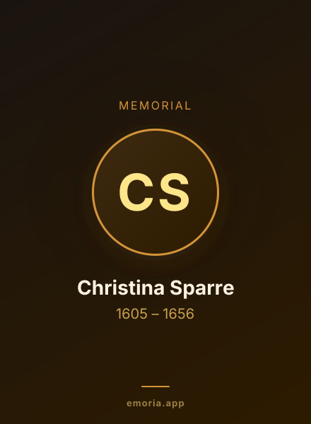 Memorial portrait of Christina Sparre