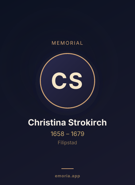 Memorial portrait of Christina Strokirch