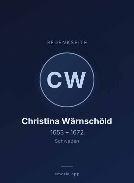 Gedenkportrait von Christina Wärnschöld