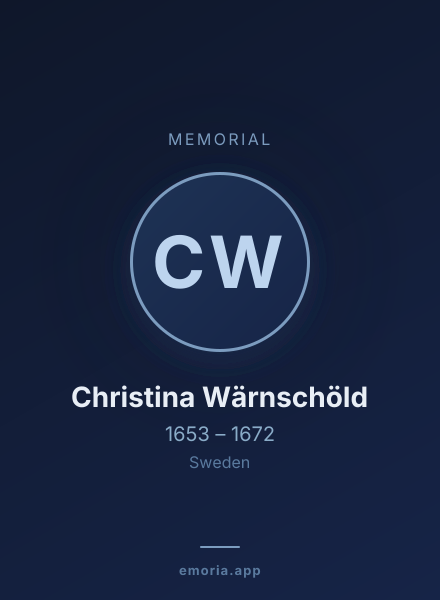 Memorial portrait of Christina Wärnschöld