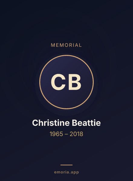 Memorial portrait of Christine Beattie