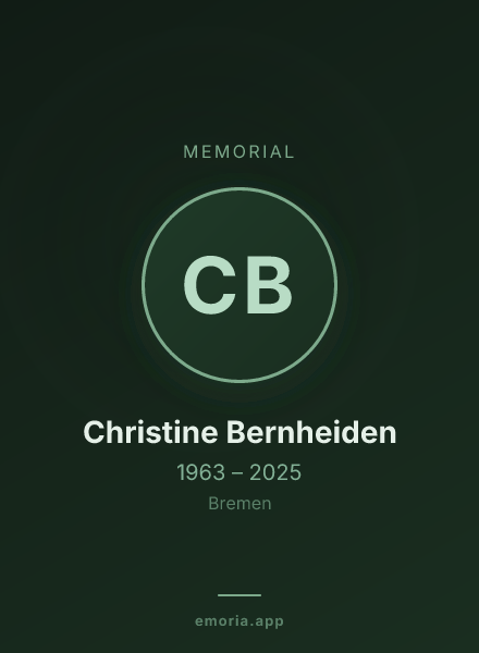 Memorial portrait of Christine Bernheiden