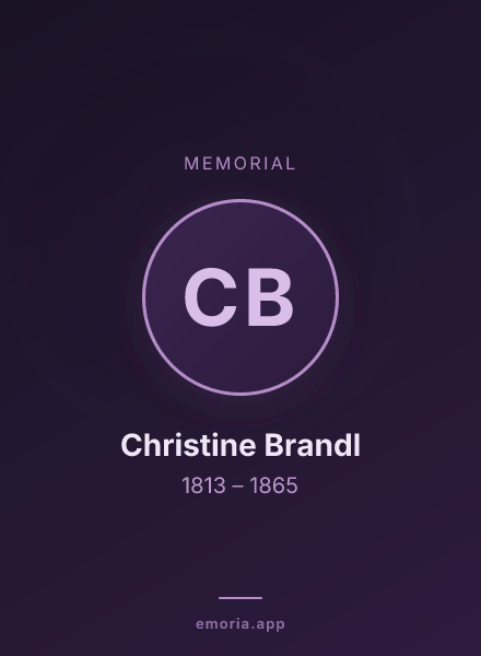 Memorial portrait of Christine Brandl