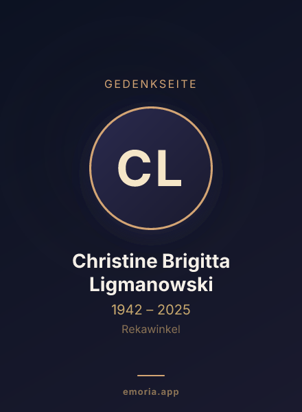 Gedenkportrait von Christine Brigitta Ligmanowski