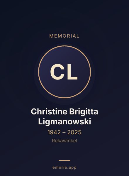 Memorial portrait of Christine Brigitta Ligmanowski