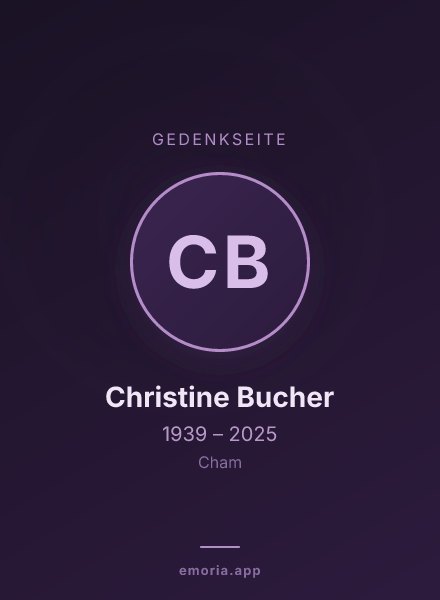 Gedenkportrait von Christine Bucher